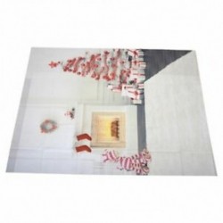 2db 210x150cm-es Piros-Fehér Karácsonyi háttér stúdió fotózáshoz - X2P7