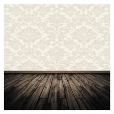 300x300cm-es Tapétás fal - deszka padlós háttér stúdió fotózáshoz - I2B S3L7