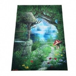 6db 210x150cm-es Mesebeli erdő és régi kút háttér stúdió fotózáshoz - R9I1