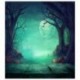 6db 210x150cm-es Deszka padlós - Teliholdas - töklámpás - kísérteties Halloween háttér stúdió fotózáshoz - A9O3