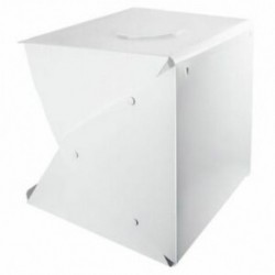 5db 40cm-es Összecsukható fehér kocka fotódoboz beépített LED világítással stúdió fotózáshoz - H5B7