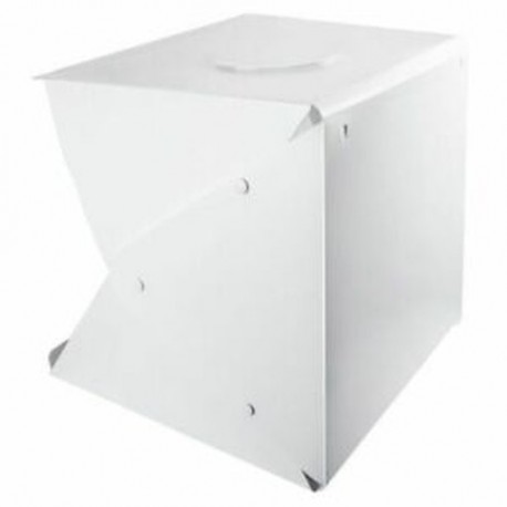 5db 40cm-es Összecsukható fehér kocka fotódoboz beépített LED világítással stúdió fotózáshoz - H5B7
