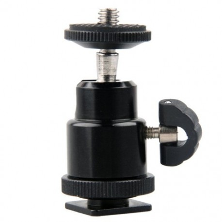 Alumínium ötvözetű mini gömbfejű, 1/4 &quot -es tartó vakuval, DSLR SLR DC C I7Y2-hez