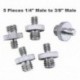 1X (1/4 - 3/8 csavar adapter átalakító menetes csavarok adapter adapter csavaros csavar L5C5