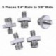 1X (1/4 - 3/8 csavar adapter átalakító menetes csavarok adapter adapter csavaros csavar V7R5