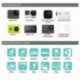 5X (50 az 1-ben akció fényképezőgép tartozékkészlet a GoPro Hero 2018 GoPro Hero6 5 N8E2 készülékhez)
