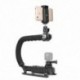3X (C típusú monopod kézi fényképezőgép stabilizátor tartó markolatú vaku konzol W3I8