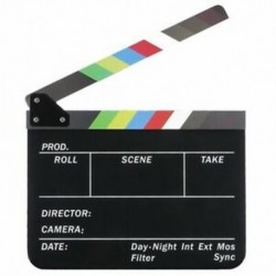 Száraz törlésű rendező filmje Film Clapboard Vágott Akció Jelenet Clapper Board Sl S7Q7