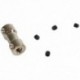2X (3 mm x 4 mm RC típusú motor tengely sárgaréz tengelykapcsoló csatlakozó adapter Joul M6D4 golyó