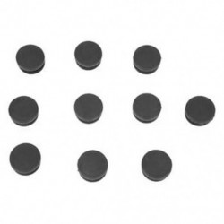 30 mm x 21 mm-es fekete műanyag takaró végsapkák, kerek csőbetét-tartó 10 darab J4V2