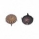 1X (100 darabos bronz tónusú táska, kerek faragású virágtartó, DIY szegecs 11x6.5mm Z9G9)