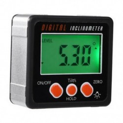 2X (elektronikus szögmérő digitális dőlésmérő 0-360 Alumínium ötvözet, digitális B5I7