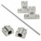 3X (8 mm x 400 mm CNC lineáris síntengely-rúd   SC8UU csapágyblokk készlet 3D P I9K1-hez