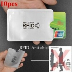 10 db-os alumíniumfólia deszagmentesítő kártya borítója RFID árnyékoló táska NFC credi N2F7