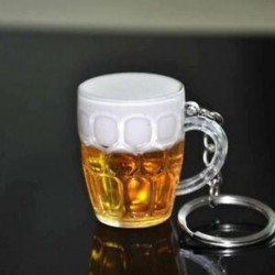 1X (Divat Női Férfi Gyanta Sörpoharak Szimulációs Élelmiszer Kézműves Kulcslánc T6W1)