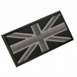 FASHION Union Jack UK zászló jelvény javítópálca vissza 10cm x 5cm ÚJ, (fekete / Gr Q4A8