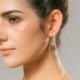 Női Európa cink ötvözetből készült csepp fülbevalók antik ezüst réz dupla Y3Y9