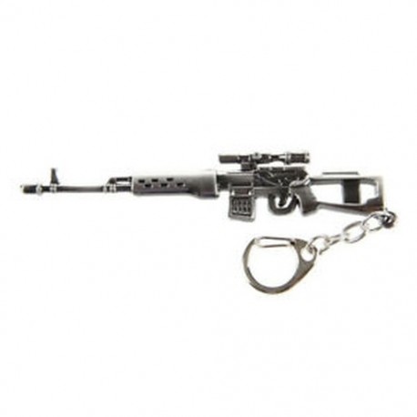 1X (Mini Dragunov mesterlövész pisztoly modell medál homár horog kulcstartó szürke Z9P8)