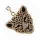 1X (Leopard fej strasszos kristály kulcstartó medál F7P3)