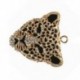 1X (Leopard fej strasszos kristály kulcstartó medál F7P3)