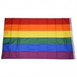 Gay Pride Rainbow Flag 5`x3` W7I7