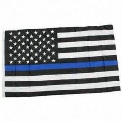 Vékony kék / piros vonalú amerikai rendőrség zászló tisztelete és tiszteletére Banner 3x5 láb J4X5