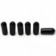 2X (100 db fekete gumi végű tippek 15x6 mm (0,6 hüvelyk x 0,24 hüvelyk) D4G2)