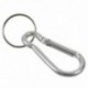 2X (10 db fém rugós kapu kulcstartó karabiner horog ezüst F9M4)
