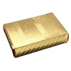 Arany fólia póker euró stílusú műanyag póker játékkártyák vízálló Bo S4O3 kártyák