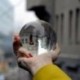 Átlátszó üveg kristálygömb gyógyító gömb fotós kellékek Lensball dekoráció Gi R7P7