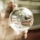 Átlátszó üveg kristálygömb gyógyító gömb fotós kellékek Lensball dekoráció Gi R7P7
