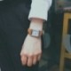 2X (ULZZANG Kávé   Fehér ötvözetű női Vintage négyzet alakú asztal, klasszikus római Num Y4J4
