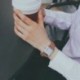 2X (ULZZANG Kávé   Fehér ötvözetű női Vintage négyzet alakú asztal, klasszikus római Num Y4J4