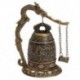 Nemzeti kézzel készített sárgaréz harang faragott sárkány buddhista buddhiai óra bronz G U6Y5