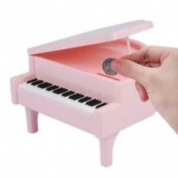 1X (Piano-stílusú érmebank érmék takarékos pénzdobozban üvegedénybe születésnapi ajándék gyermekA8H5)