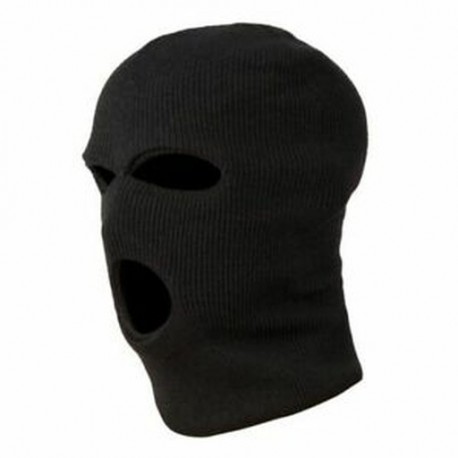 3X (3 lyukú rendőrségi maszk / motorháztető színű fekete rendőrség - SWAT - Gign - Raid - Spe G4A9