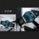 A DOM férfiak a Top Brand Luxury Quartz karóra alkalmi kvarcóra Leather Mes Z4M6
