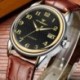 Arany és fehér arc - Fngeen világító férfi csontváz órák Steampunk Fashion automatikus csontváz G0J2