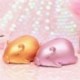 Rózsaszín - Szerencsés nagy arany disznó Piggy Bank Meng Pig születésnapi ajándék újévi kreatív ajándék V6E0