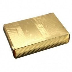 6X (arany fólia póker, euró stílusú műanyag póker játékkártyák, vízálló Y5H5 kártyák