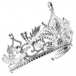 2X (Európai Vintage ezüst esküvői korona ötvözet menyasszonyi Tiara barokk királynő K T2F4
