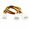 1X (3 - 2 - 3 érintkezős PC ventilátor csatlakozó adapter kábel kábele Y Splitter J5I9)
