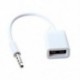 1X (autós MP3 3,5 mm-es hím AUX audio csatlakozódugó az USB 2.0 aljzat-átalakító kábeléhez A7H8