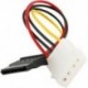 1X (IDE / Molex / IP4 / 4-tűs és SATA Power 15-tűs csatlakozó átalakító adapter kábel F3R8