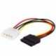 1X (IDE / Molex / IP4 / 4-tűs és SATA Power 15-tűs csatlakozó átalakító adapter kábel F3R8