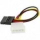 1X (IDE / Molex / IP4 / 4-tűs és SATA Power 15-tűs csatlakozó átalakító adapter kábel F3R8