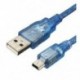 Új USB 2.0 A aljzatból mini USB B 5 tűs dugaszoló adatkábel-adapter átalakító F3H8