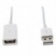 USB A férfi és a női M / F hosszabbító kábel fehér 40 U8S1