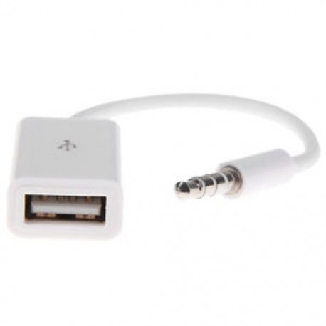 3,5 mm-es hím AUX audio dugaszoló csatlakozó USB 2.0 aljzathoz átalakító kábel kábel autó M Q0J8
