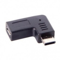 C-típusú USB-C típusú hím-mikro-USB 2.0 5-pólusú dugaszoló adapter 90 fokos szög F3A1